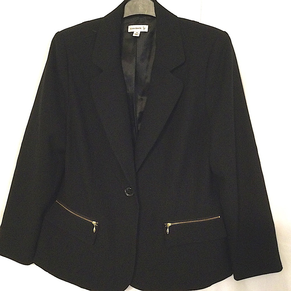 Susan Graver Size 14 Black Blazer (553)